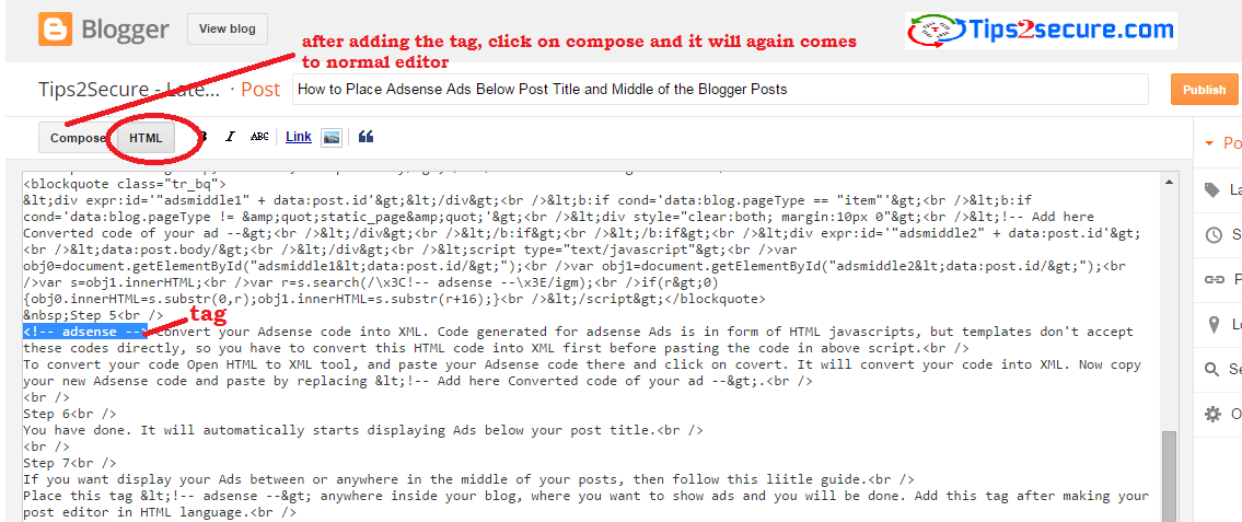 add adsense code below title and middle of post add adsense code below title and middle of post
