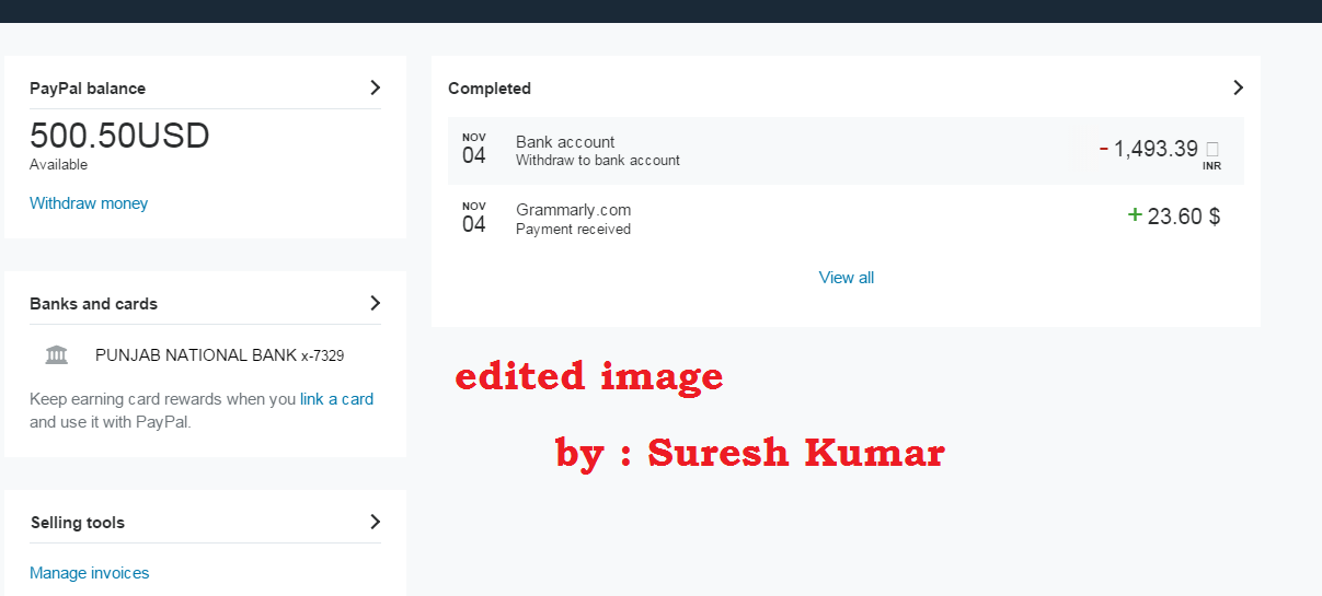 Edited image of Paypal screenshot to aware people about scams Edited image of Paypal screenshot to aware people about scams