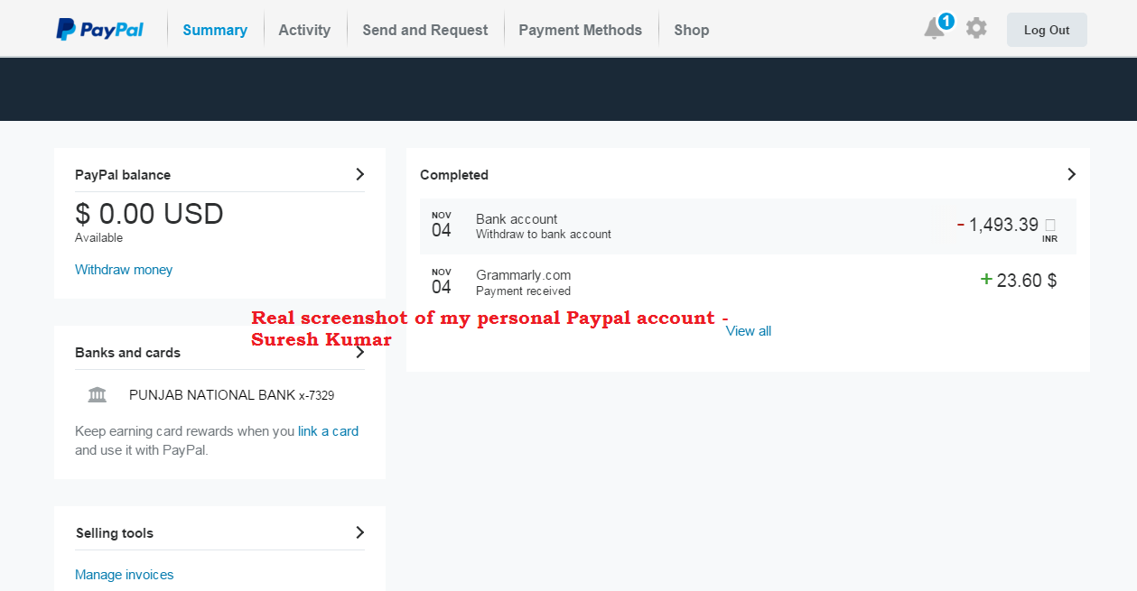 Paypal account screenshot to guide how people do scam Paypal account screenshot to guide how people do scam
