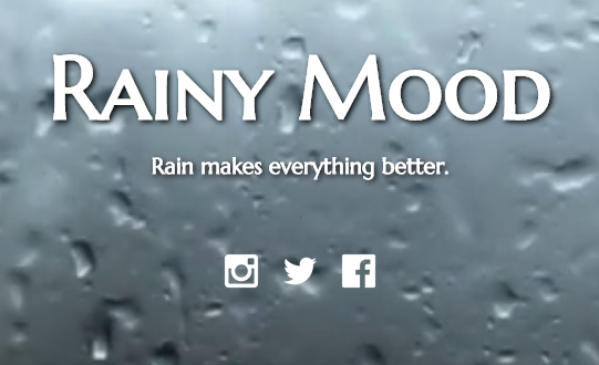 Rainy mood to create content
