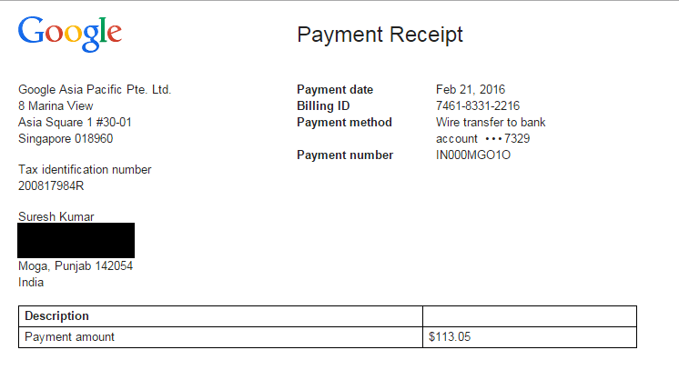 Adsense Payment Proof 2016