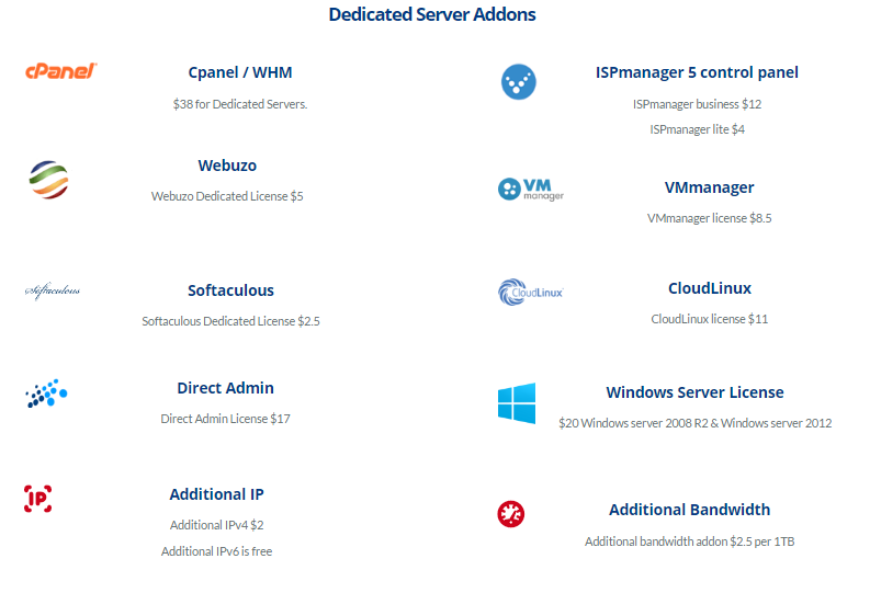 Dedicated server Addons Dedicated server Addons
