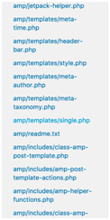 AMP templates file