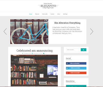 Best Minimalist Blogger Template: Eleganto