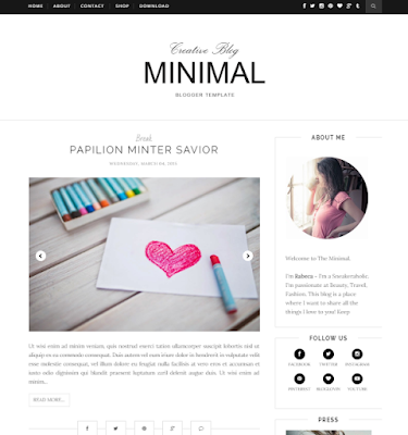 Minimal Blogger template clean and simple blog template