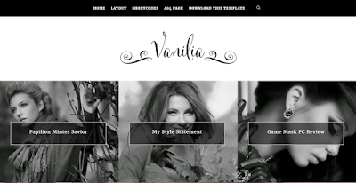 Vanilia clean template for fashion bloggers