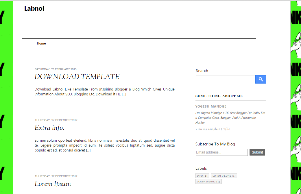 clone template of Labnol.org well SEO blogger template