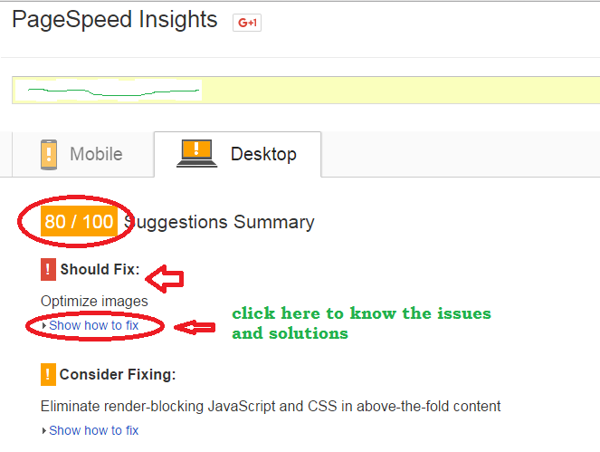 Pagespeed insights to check speed of templates and websites