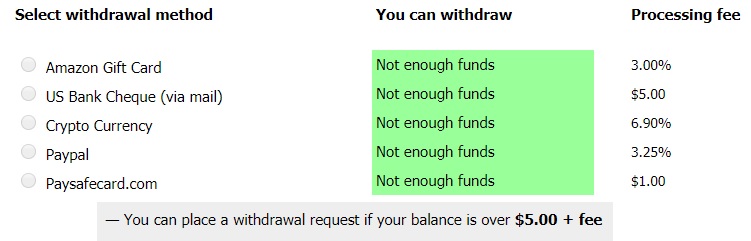 Picoworkers withdrawal