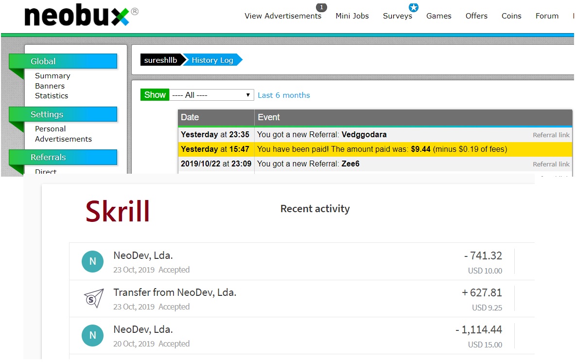 Neobux payment proof Neobux payment proof