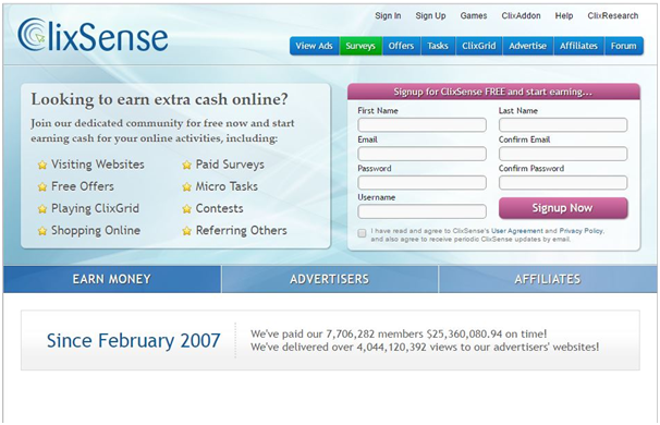 best PTC site - Clixsense best PTC site - Clixsense