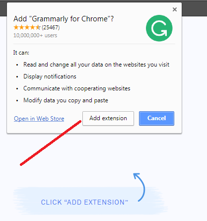 Grammarly free browser extension