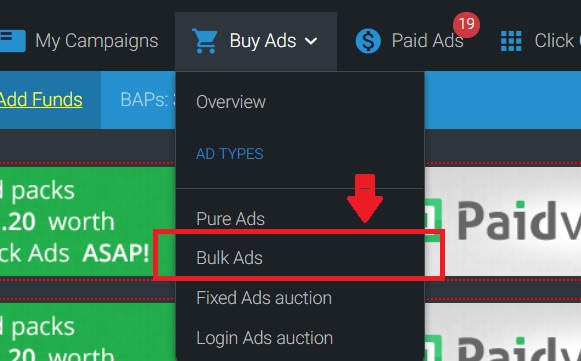 How to buy PTCshare Bulk Ads