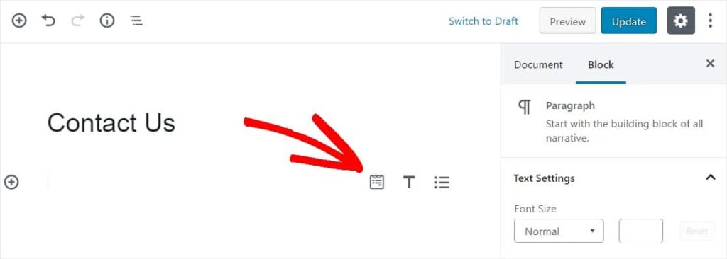 embed-your-form-by-clicking-on-the-Add-WPForms-icon