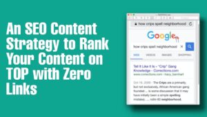 seo strategy to rank conntent on top