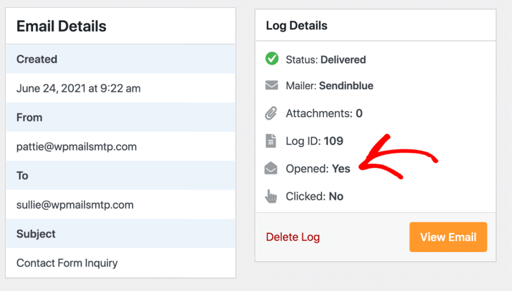 open-click-wordpress-email-log